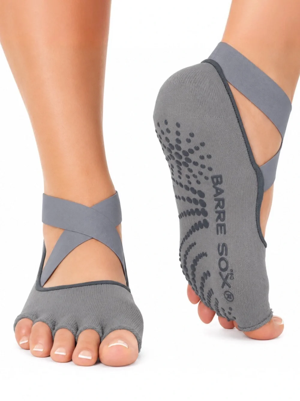 Barre Sox Grip Socks Color: Smokey Grey Ballerina